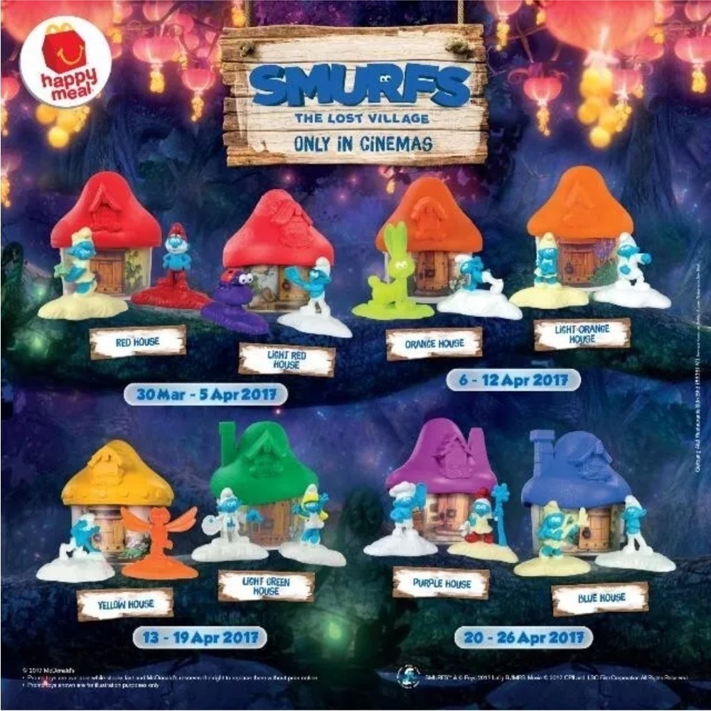 NEW 2017 McDonald’s Smurfs: The Lost Village Happy Meal Toy – Orange House